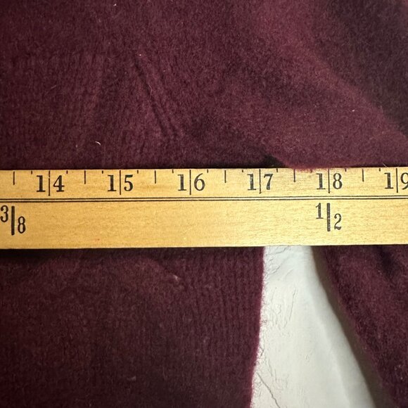 Lafayette 148 New York Maroon Cashmere Cable Knit Sweater Womens Size Medium - Picture 9 of 10